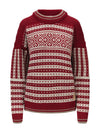 Dale Of Norway W RAMBERG FEM SWEATER Redrose Mountainstone SandMel XL - PeakStyle