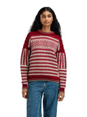 Dale Of Norway W RAMBERG FEM SWEATER Redrose Mountainstone SandMel XL - PeakStyle