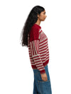 Dale Of Norway W RAMBERG FEM SWEATER Redrose Mountainstone SandMel XL - PeakStyle
