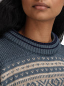 Dale Of Norway W RAMBERG FEM SWEATER Steel Marine Montainstone Sand XL - PeakStyle