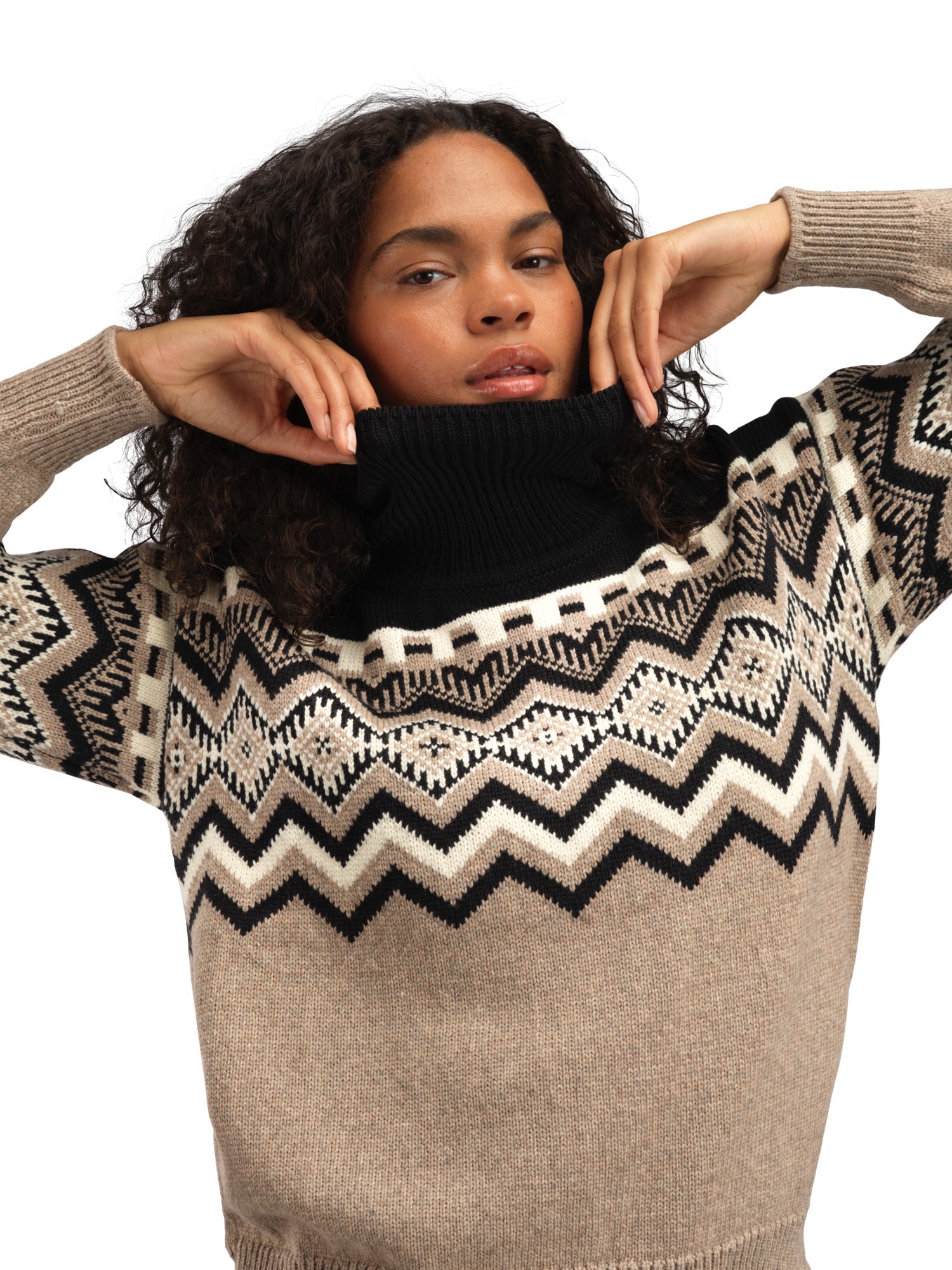 Dale Of Norway W RANDABERG FEM SWEATER Marrone Melanconico Nero Bianco sporco XL - PeakStyle