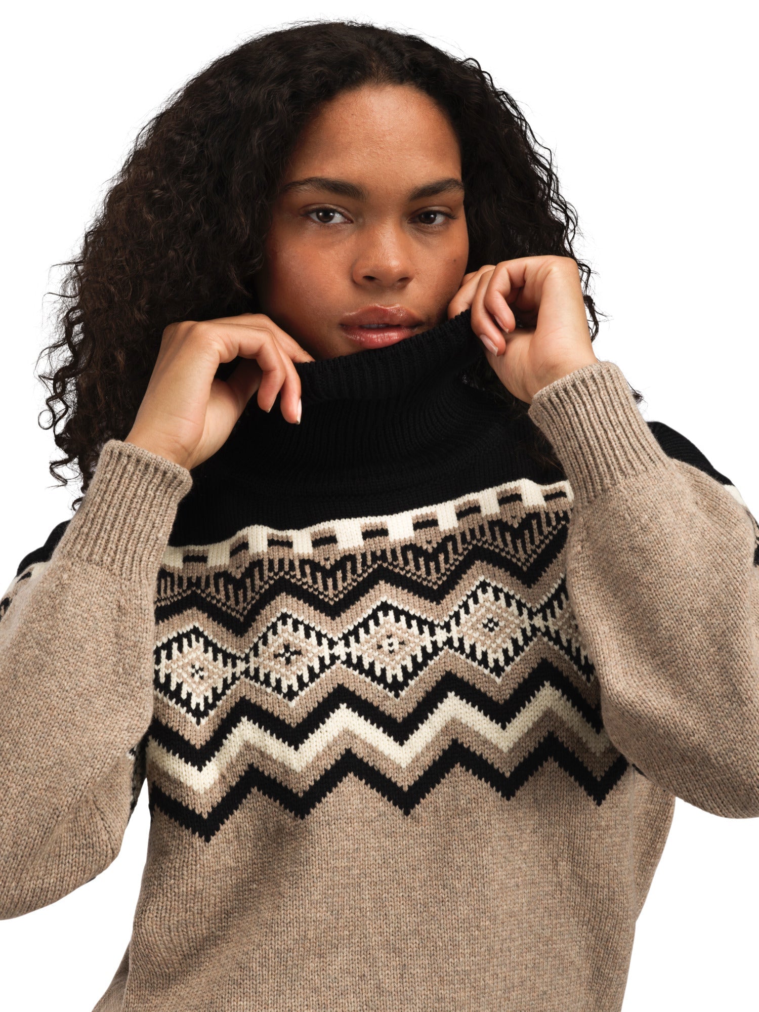 Dale Of Norway W RANDABERG FEM SWEATER Marrone Melanconico Nero Bianco sporco XL - PeakStyle