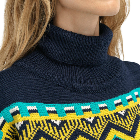 Dale Of Norway W RANDABERG FEM SWEATER OffWhite Navy Peacock XL - PeakStyle
