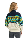 Dale Of Norway W RANDABERG FEM SWEATER OffWhite Navy Peacock XL - PeakStyle