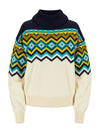 Dale Of Norway W RANDABERG FEM SWEATER OffWhite Navy Peacock XL - PeakStyle