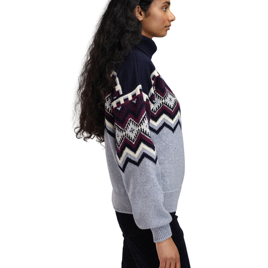 Dale Of Norway W RANDABERG FEM SWEATER Azzurro Mel. Navy Wine XL - PeakStyle