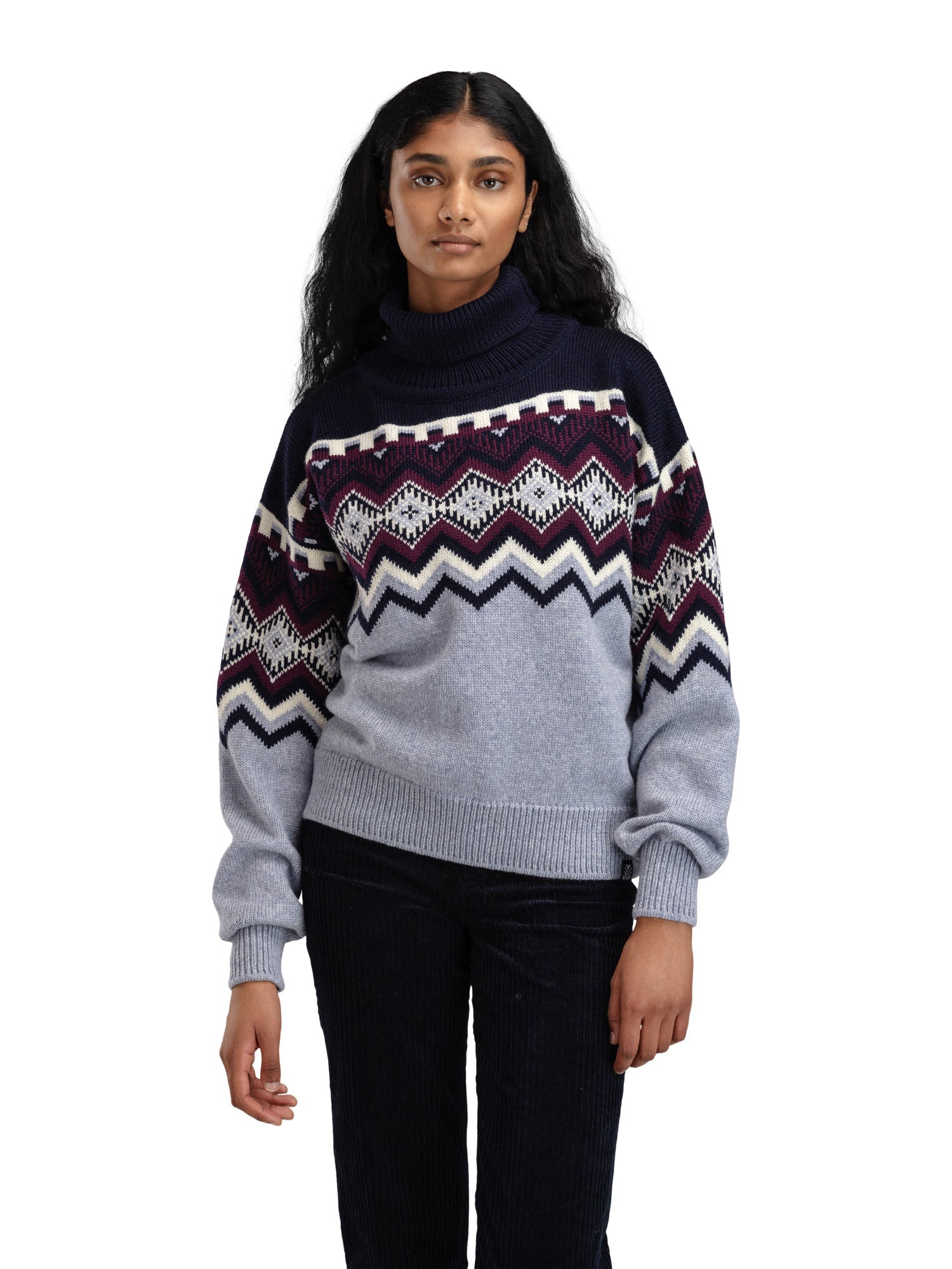 Dale Of Norway W RANDABERG FEM SWEATER Azzurro Mel. Navy Wine XL - PeakStyle
