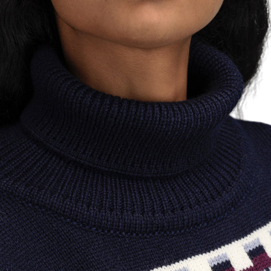 Dale Of Norway W RANDABERG FEM SWEATER Azzurro Mel. Navy Wine XL - PeakStyle