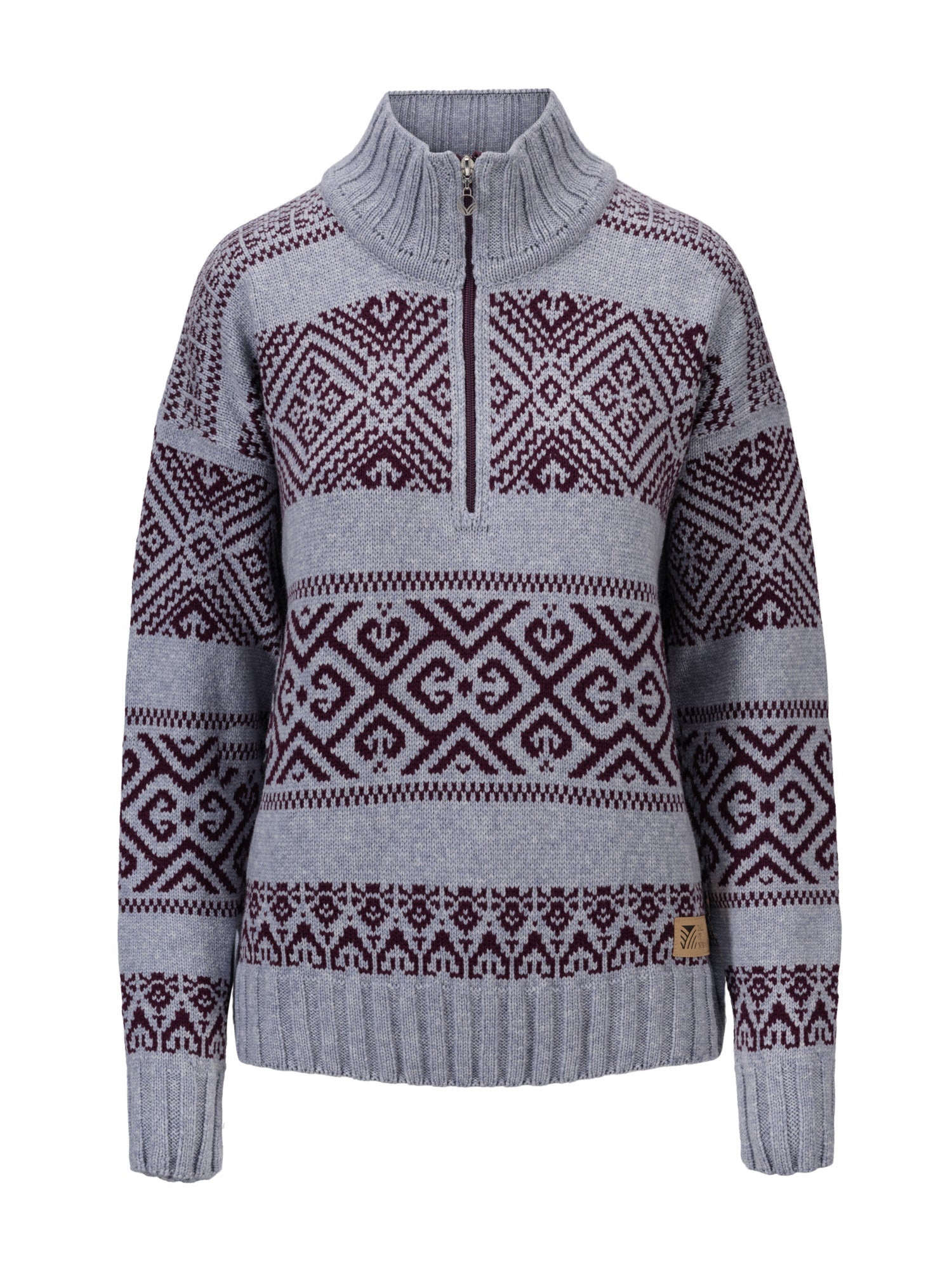 Dale Of Norway W RASLETIND FEM SWEATER Azzurro Mel Wine XL - PeakStyle