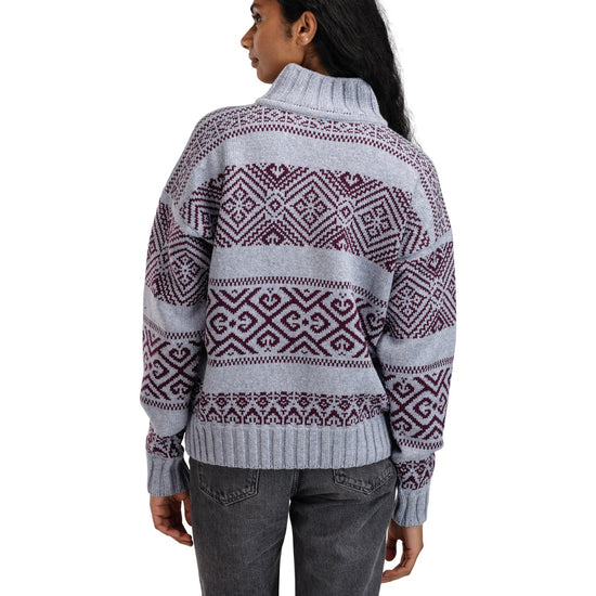 Dale Of Norway W RASLETIND FEM SWEATER Azzurro Mel Wine XL - PeakStyle