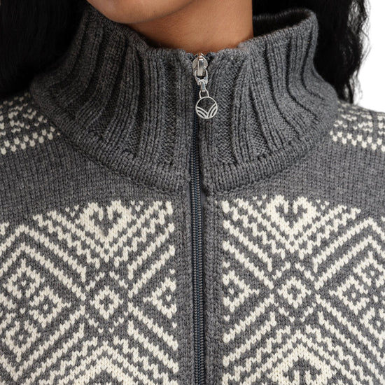Dale Of Norway W RASLETIND FEM SWEATER Antracite scuro Bianco sporco XL - PeakStyle