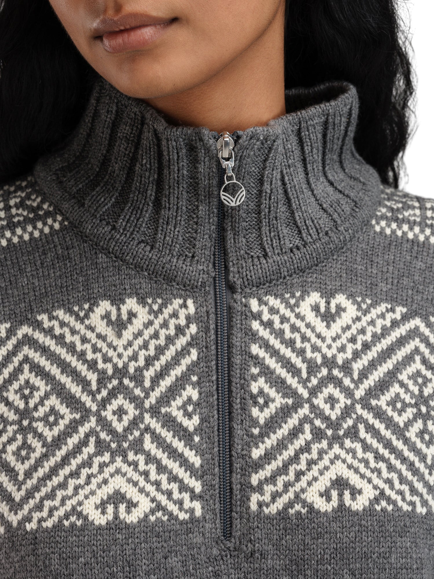 Dale Of Norway W RASLETIND FEM SWEATER Antracite scuro Bianco sporco XL - PeakStyle