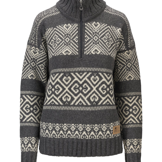 Dale Of Norway W RASLETIND FEM SWEATER Antracite scuro Bianco sporco XL - PeakStyle