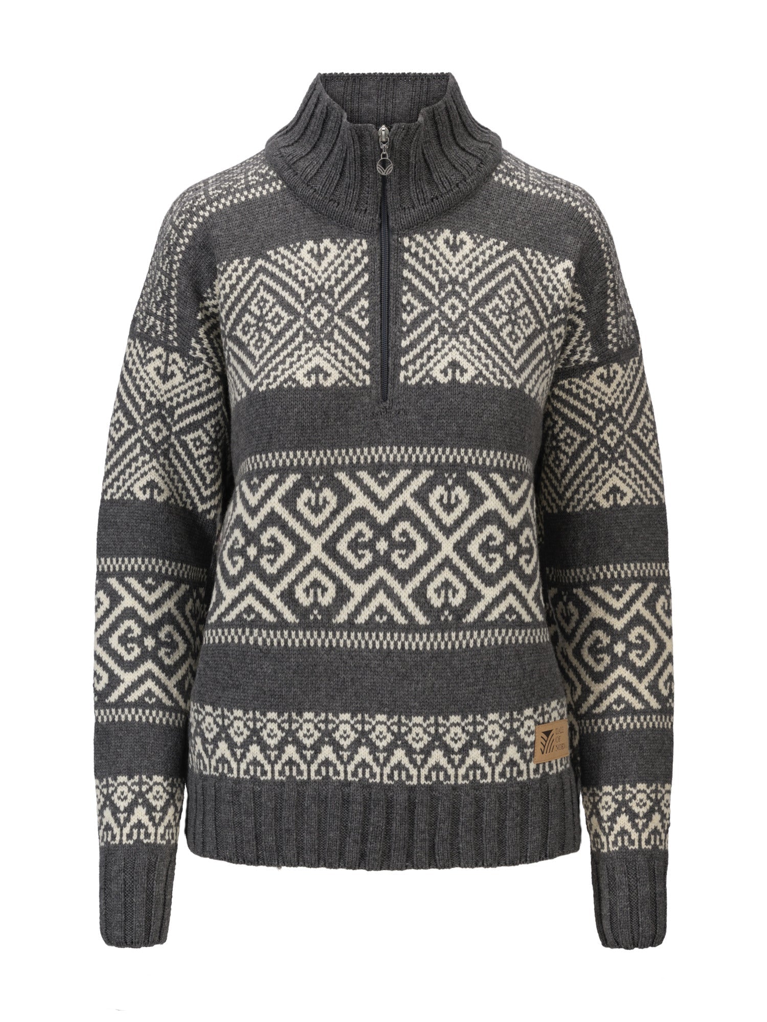 Dale Of Norway W RASLETIND FEM SWEATER Antracite scuro Bianco sporco XL - PeakStyle