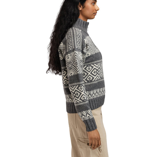 Dale Of Norway W RASLETIND FEM SWEATER Antracite scuro Bianco sporco XL - PeakStyle