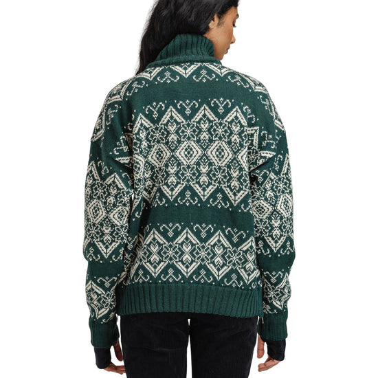 Dale Of Norway W ROSET FEM. WP SWEATER Pinegreen Offwhite XL - PeakStyle