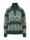 Dale Of Norway W ROSET FEM. WP SWEATER Pinegreen Offwhite XL - PeakStyle