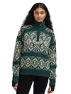 Dale Of Norway W ROSET FEM. WP SWEATER Pinegreen Offwhite XL - PeakStyle
