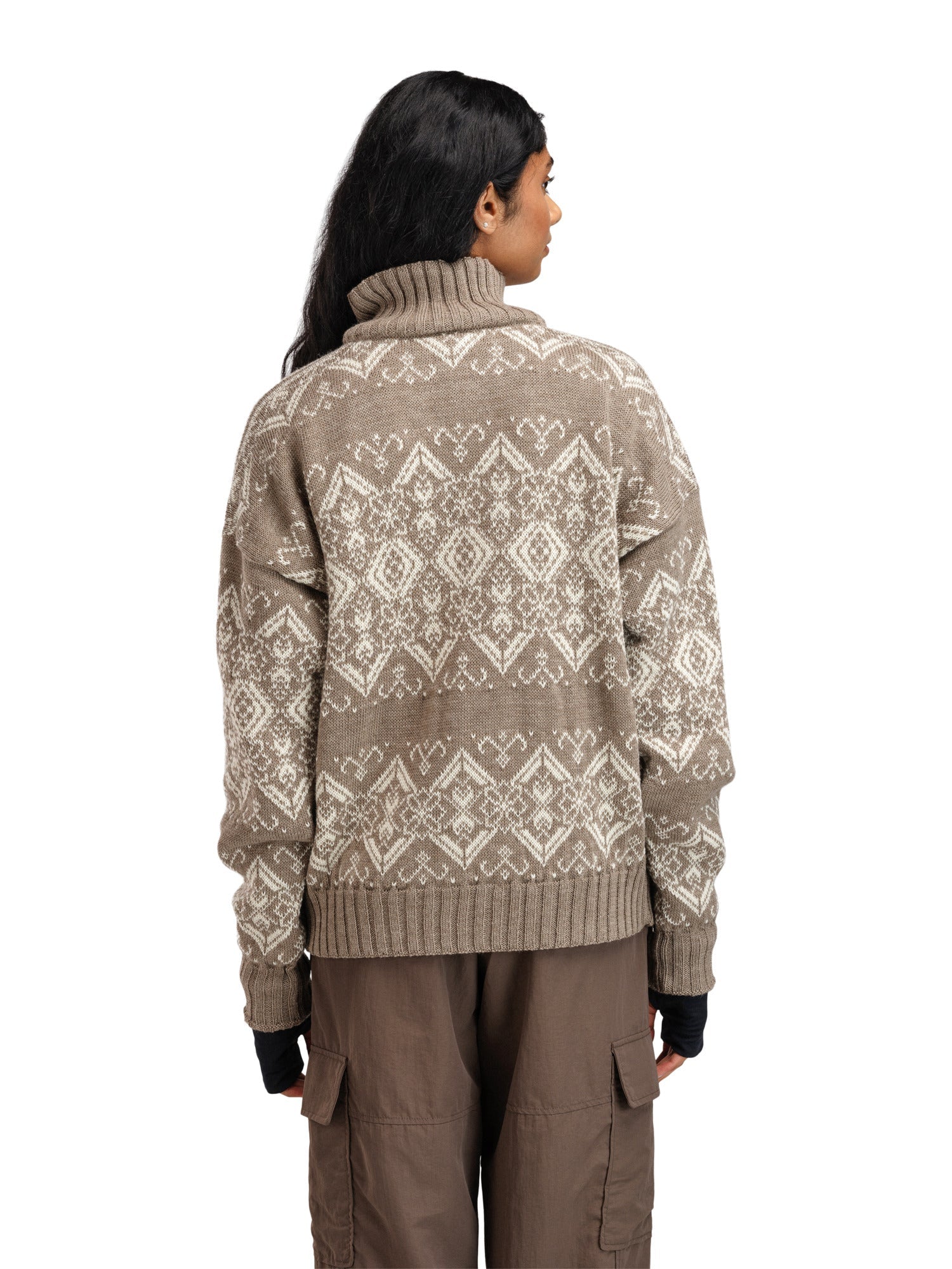 Dale Of Norway W ROSET FEM. WP SWEATER Mountainstone Offwhite XL - PeakStyle