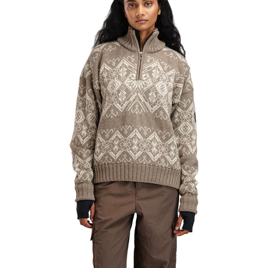 Dale Of Norway W ROSET FEM. WP SWEATER Mountainstone Offwhite XL - PeakStyle