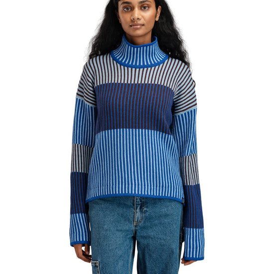 Jersey Dale Of Norway W SKARSTIND FEM Ultramarine Iceblue Wine XL - PeakStyle