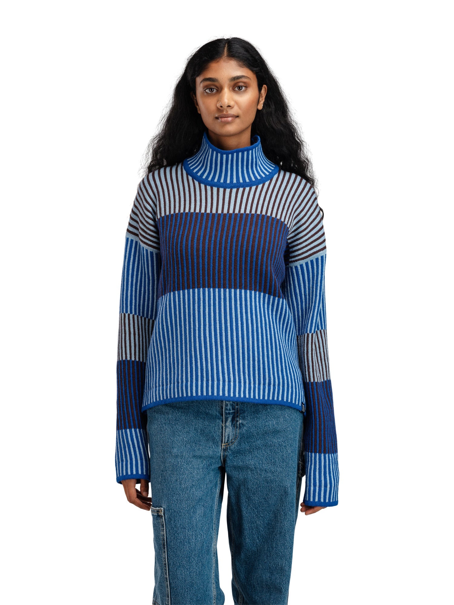 Jersey Dale Of Norway W SKARSTIND FEM Ultramarine Iceblue Wine XL - PeakStyle