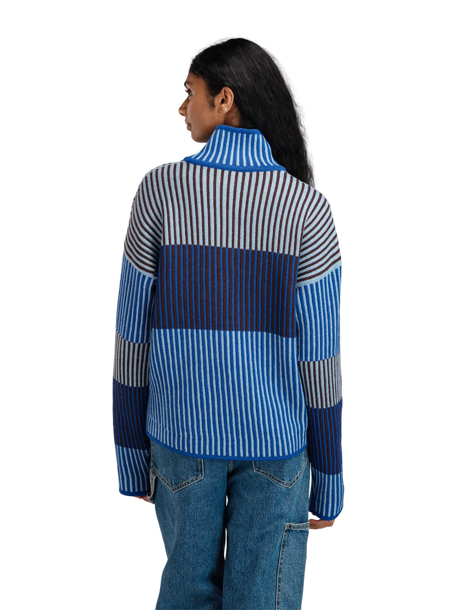 Jersey Dale Of Norway W SKARSTIND FEM Ultramarine Iceblue Wine XL - PeakStyle
