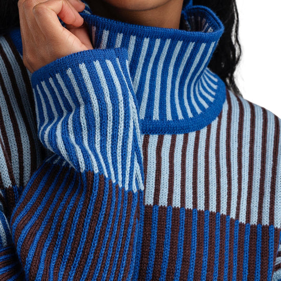 Jersey Dale Of Norway W SKARSTIND FEM Ultramarine Iceblue Wine XL - PeakStyle