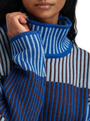 Dale Of Norway W SKARSTIND FEM SWEATER Ultramarine Iceblue Wine XL - PeakStyle