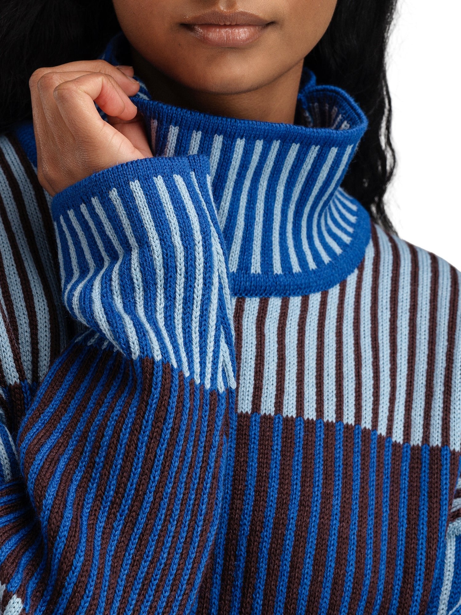Jersey Dale Of Norway W SKARSTIND FEM Ultramarine Iceblue Wine XL - PeakStyle