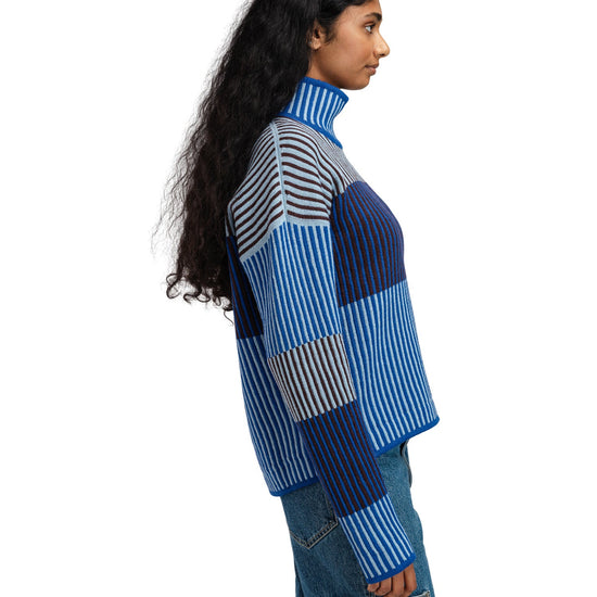 Jersey Dale Of Norway W SKARSTIND FEM Ultramarine Iceblue Wine XL - PeakStyle