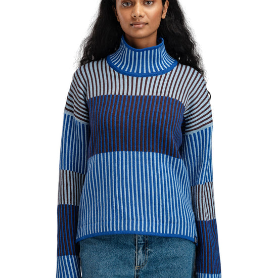 Jersey Dale Of Norway W SKARSTIND FEM Ultramarine Iceblue Wine XL - PeakStyle