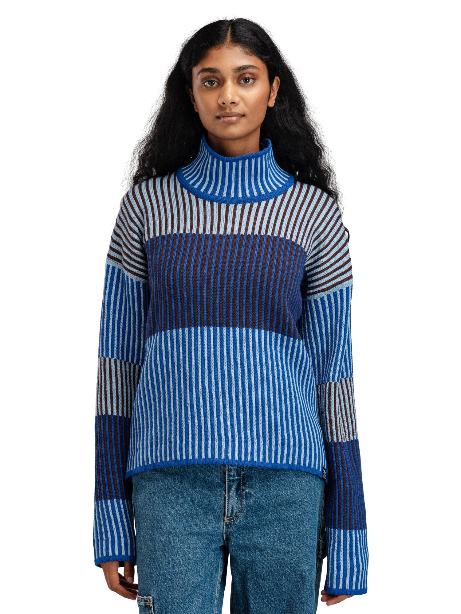 Jersey Dale Of Norway W SKARSTIND FEM Ultramarine Iceblue Wine XL - PeakStyle