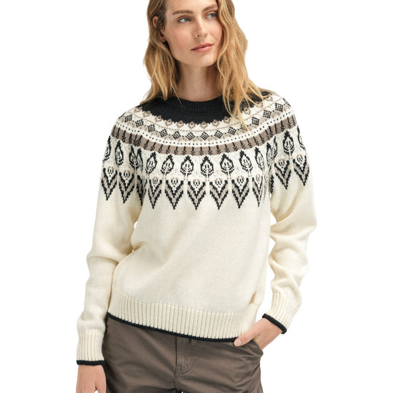 Dale Of Norway W SULA FEM SWEATER Offwhite Coffee Sandstone XL - PeakStyle