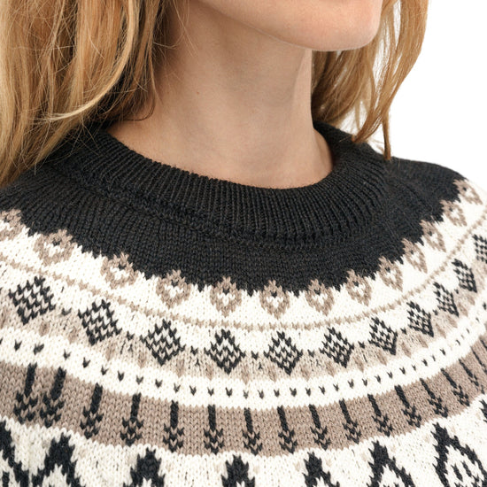 Dale Of Norway W SULA FEM SWEATER Offwhite Coffee Sandstone XL - PeakStyle