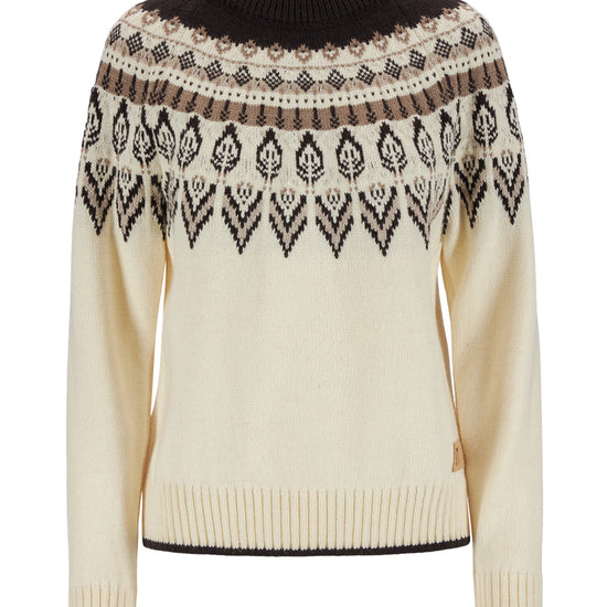 Dale Of Norway W SULA FEM SWEATER Offwhite Coffee Sandstone XL - PeakStyle