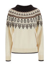 Dale Of Norway W SULA FEM SWEATER Offwhite Coffee Sandstone XL - PeakStyle