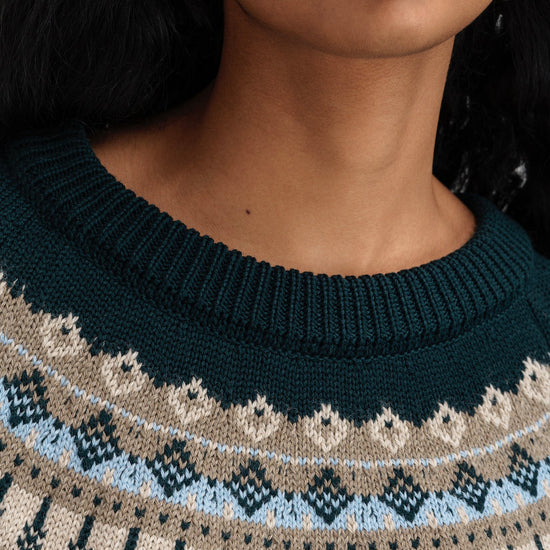 Dale Of Norway W SULA FEM SWEATER Vert pin Bleu glacier Pierre de montagne XL - PeakStyle