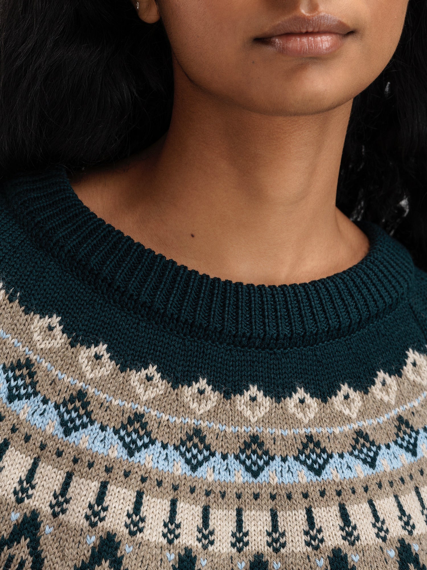 Dale Of Norway W SULA FEM SWEATER Vert pin Bleu glacier Pierre de montagne XL - PeakStyle