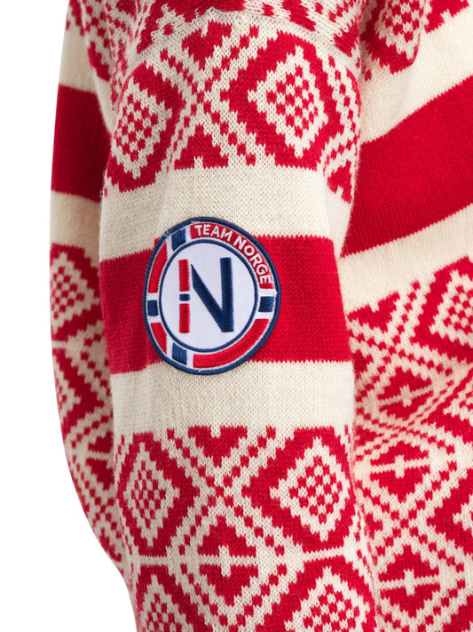 Dale Of Norway W TEAM NORWAY CORTINA FEM SWEATER Lampone Bianco sporco XXL - PeakStyle