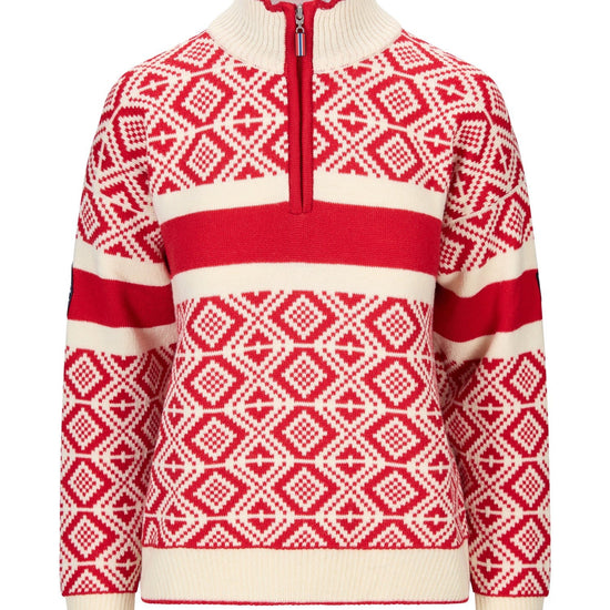 Dale Of Norway W TEAM NORWAY CORTINA FEM SWEATER Framboos Offwhite XXL - PeakStyle