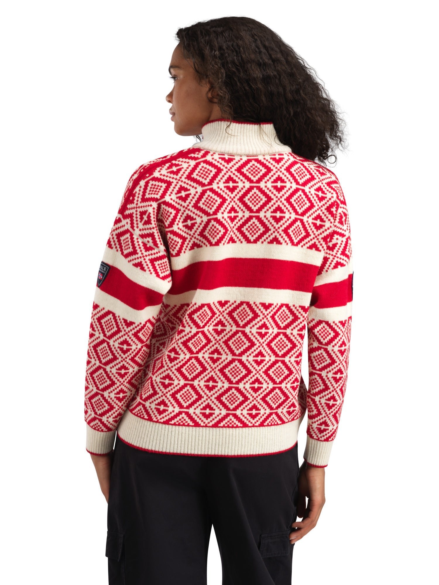 Dale Of Norway W TEAM NORWAY CORTINA FEM SWEATER Framboos Offwhite XXL - PeakStyle
