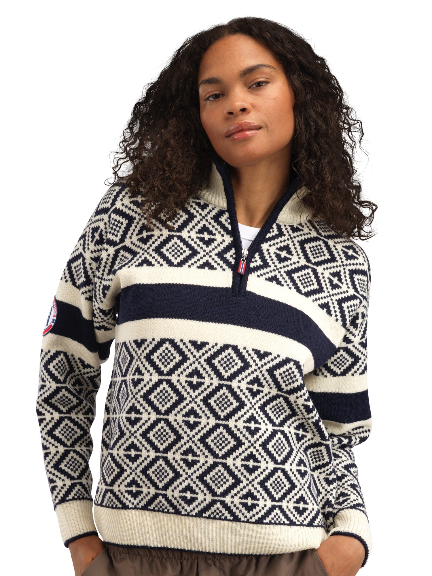 Dale Of Norway W TEAM NORWAY CORTINA FEM SWEATER Navy Offwhite XXL - PeakStyle