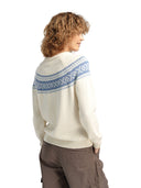 Dale Of Norway W VÅGSØY FEMININE SWEATER Bianco sporco Blueshadow XL - PeakStyle