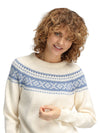 Dale Of Norway W VÅGSØY FEMININE SWEATER Blanc cassé Blueshadow XL - PeakStyle