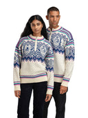 Dale Of Norway W VM TRONDHEIM FEM. SWEATER Off-white  Indigo  Orchid XXL - PeakStyle
