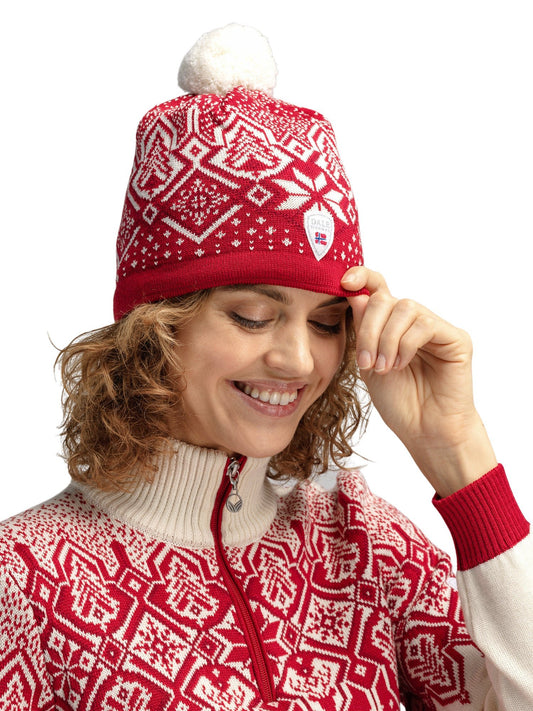 Dale Of Norway WINTERLAND HAT Lampone Bianco sporco Rosa rossa Taglia unica - PeakStyle