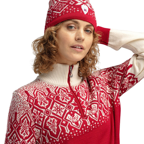 Dale Of Norway WINTERLAND HAT Framboos Offwhite Redrose One size - PeakStyle