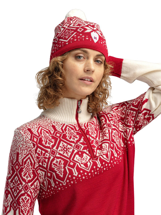 Dale Of Norway WINTERLAND HAT Lampone Bianco sporco Rosa rossa Taglia unica - PeakStyle