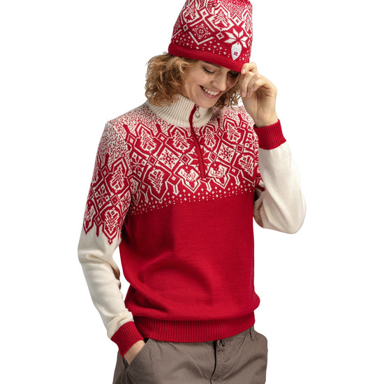 Dale Of Norway WINTERLAND HAT Framboos Offwhite Redrose One size - PeakStyle